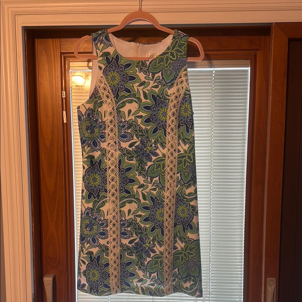 Eliza J Green and Gold Sheath Mini Dress
